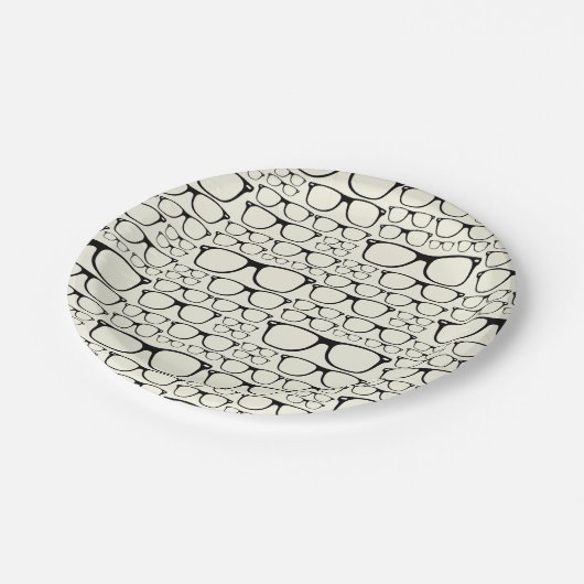Assiettes En Carton Rétros verres de geek ringard nerd génial à la (Angle)