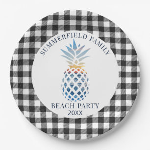 Assiettes En Carton Retrouvailles en famille Tropical Beach Summer Par