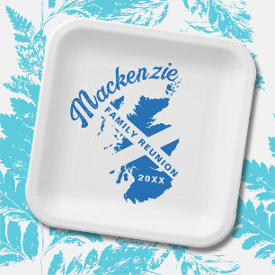 Assiettes En Carton Réunion de famille du drapeau de l'Écosse 