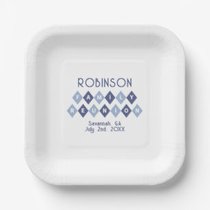 Assiettes En Carton Réunion de famille rassemblement moderne fête de p