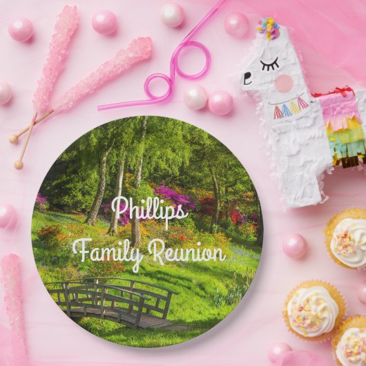 Assiettes En Carton Réunion familiale pittoresque Park (Fête)