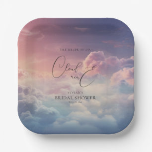 Assiettes En Carton Rêve aquarelle Coucher de soleil Cloud 9 Baby Show