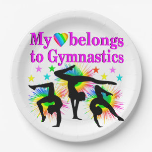 ASSIETTES EN CARTON RÊVE DE LA GYMNASTIQUE