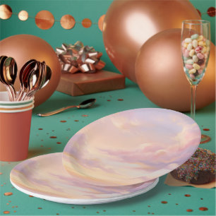 Assiettes En Carton Rêve Pastel : Étude moderne du ciel de style Renai