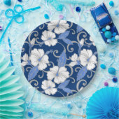 ASSIETTES EN CARTON RÊVE POLYNÉSIENNE (BLEU) (Fête)