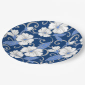 ASSIETTES EN CARTON RÊVE POLYNÉSIENNE (BLEU) (Angle)