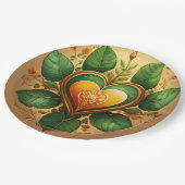 Assiettes En Carton Réveil Graines Dîner Conception de la plaque (Angle)