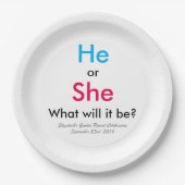 Assiettes En Carton Révélation de genre (Devant)