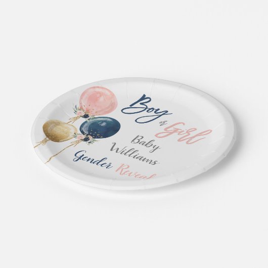 Assiettes En Carton Révélation de genre (Angle)