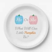 Assiettes En Carton Révélation de l'automne du citrouille (Devant)