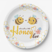 Assiettes En Carton Révéler le genre Bee Theme Papier à papier Plaque (Devant)