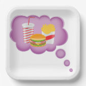 Assiettes En Carton Rêver De Restauration Rapide (Recto)