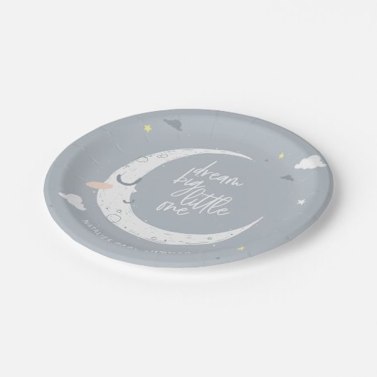 Assiettes En Carton Rêver grand petit baby shower fête (Angle)