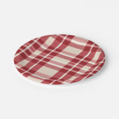 Assiettes En Carton Révère rustique | Embracer la ferme rouge Plaid (Angle)