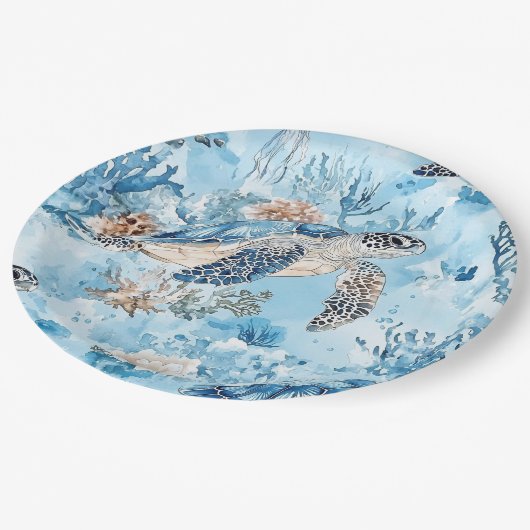 Assiettes En Carton Rêves sous la mer Papier Napkin (Angle)