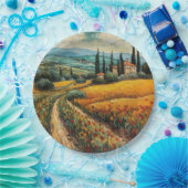 Assiettes En Carton Rêves toscans dorés (Fête)