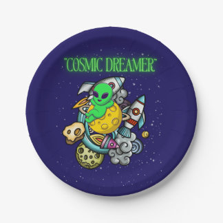 Assiettes En Carton rêveur cosmique