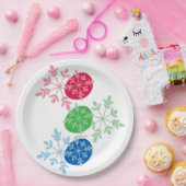 Assiettes En Carton RGB Snowflakes (Fête)
