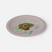 Assiettes En Carton Rhodesian Ridgeback avec une aquarelle de (Angle)