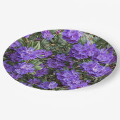 Assiettes En Carton Rhododendron pourpre fleurit (Angle)