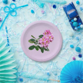 Assiettes En Carton Rhododendron rose pâle (Fête)
