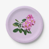 Assiettes En Carton Rhododendron rose pâle (Devant)