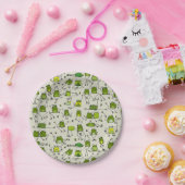 Assiettes En Carton Ribbit de grenouilles vertes Super (Fête)