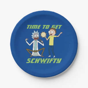 Assiettes En Carton RICK ET MORTY™ Il Est Temps D'Obtenir Schwifty