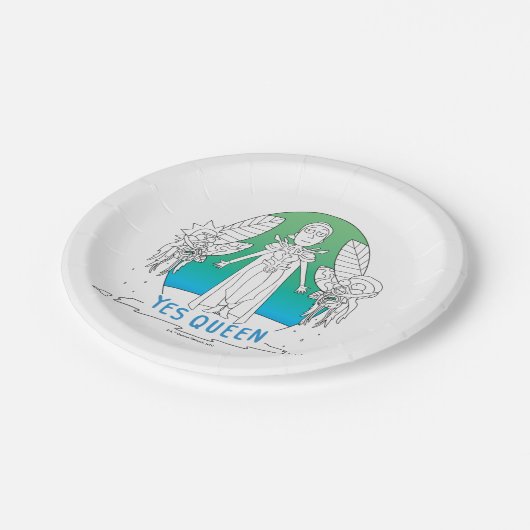 Assiettes En Carton RICK ET MORTY™ | Oui Reine (Angle)
