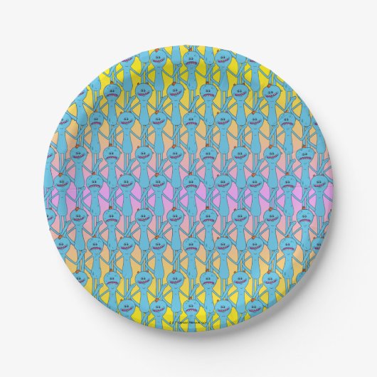 Assiettes En Carton RICK ET MORTY™ | Rainbow M. Meeseeks Motif (Devant)