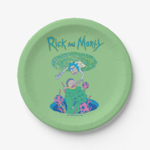 Assiettes En Carton RICK ET MORTY™ Secourt du portail