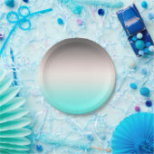 Assiettes En Carton Rideau de douche Ombre gris turquoise (Fête)
