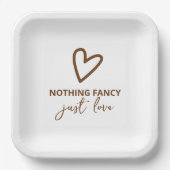 Assiettes En Carton Rien De Fancy Just Love Retro les années 70 Mariag (Recto)