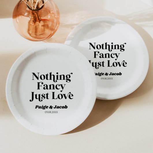 Assiettes En Carton Rien De Fancy Just Love Retro Mariage Décontracté