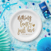 Assiettes En Carton Rien De Fancy Juste Amour | Micro Mariage Gold Hea (Fête)