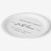 Assiettes En Carton Rien de fantaisie Juste Amour Mariage (Angle)