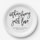 Assiettes En Carton Rien de plus simple que d'aimer la Mariage décontr (Devant)