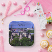 Assiettes En Carton Riga, Latvia cityscape (Fête)