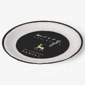 Assiettes En Carton Rinder d'aquarelle minimaliste Joyeux Noël (Angle)