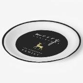 Assiettes En Carton Rinder d'aquarelle minimaliste Joyeux Noël (Angle)