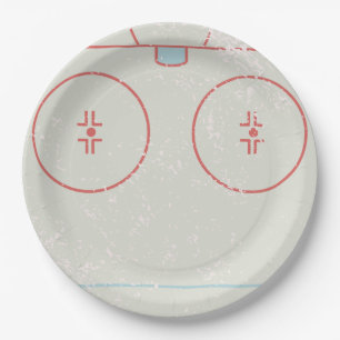 Assiettes En Carton Rink de hockey sur glace de style débrayé