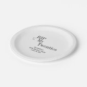 Assiettes En Carton RIP 20s 30e fête d'anniversaire minimal (Angle)