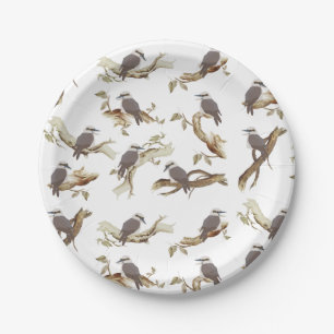 Assiettes En Carton Rire Kookaburra Eucalyptus d'oiseaux australiens