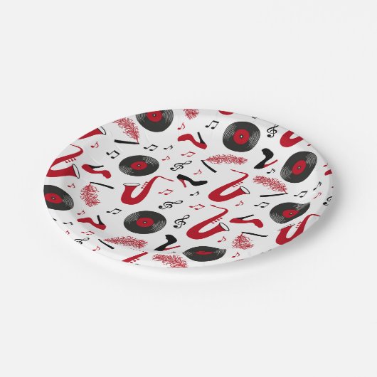 Assiettes En Carton Roaring 1920s Art Deco Paper Plate  (Angle)