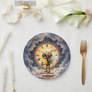Assiettes En Carton Robby le Gardien du Temps ailé – Série Les Ailes d