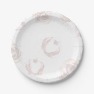 Assiettes En Carton Robe florale de classe noire rose pour soirée de m