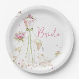 Assiettes En Carton Robe Mariage Fête des mariées
