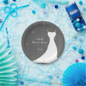 Assiettes En Carton Robe Mariage moderne et Fête des mariées Coeurs d' (Fête)