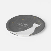 Assiettes En Carton Robe Mariage moderne et Fête des mariées Coeurs d' (Angle)