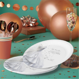 Assiettes En Carton Robe Rouge Glam Quintencera